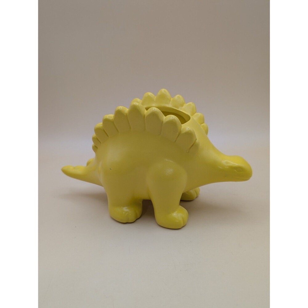Yellow Stegosaurus Dinosaur Planter Succulent Pot Indoor Outdoor Decor